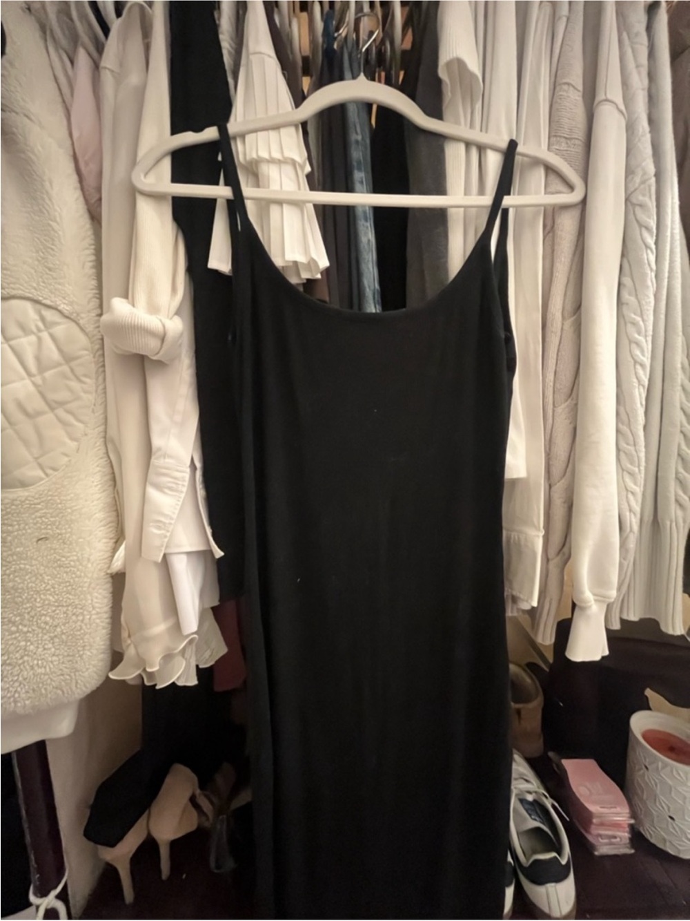 SKIMS Black Maxi Slip Dress